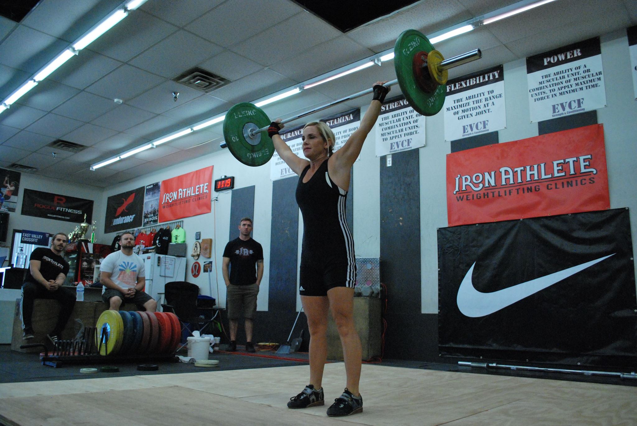 Woman Lifting At The Iron Athlete Open Weightlifting Meet
