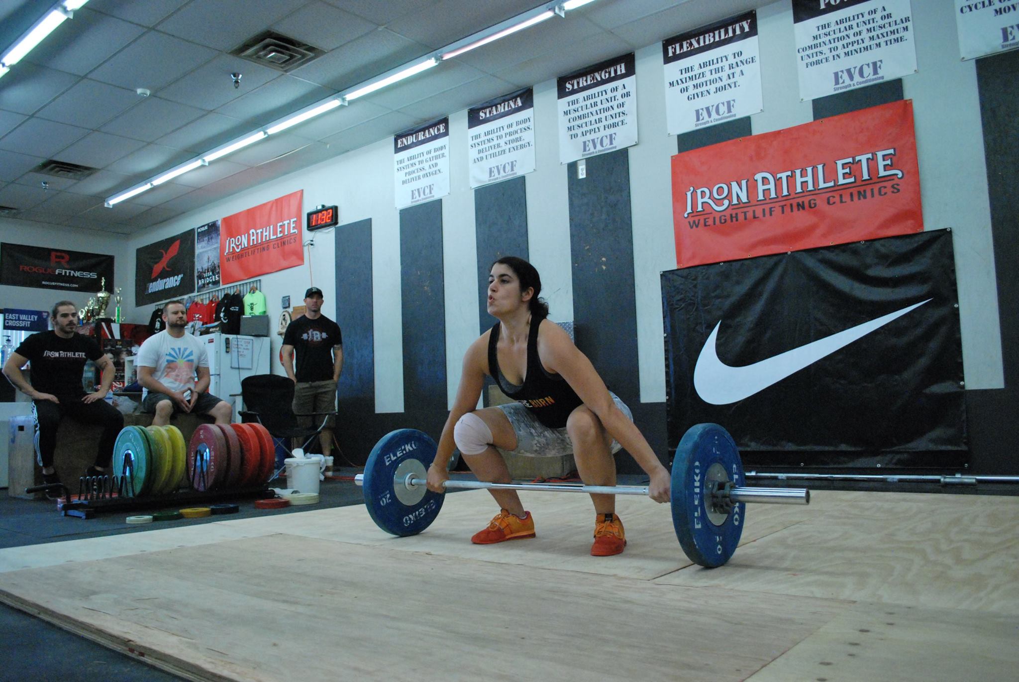 Woman lifting at the Iron Athlete Open Weightlifting Meet