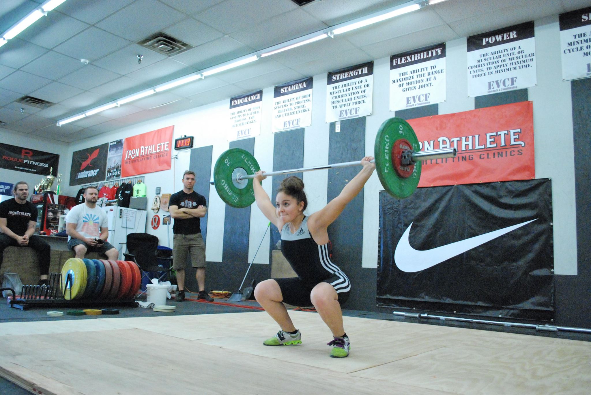 Woman lifting at the Iron Athlete Open Weightlifting Meet